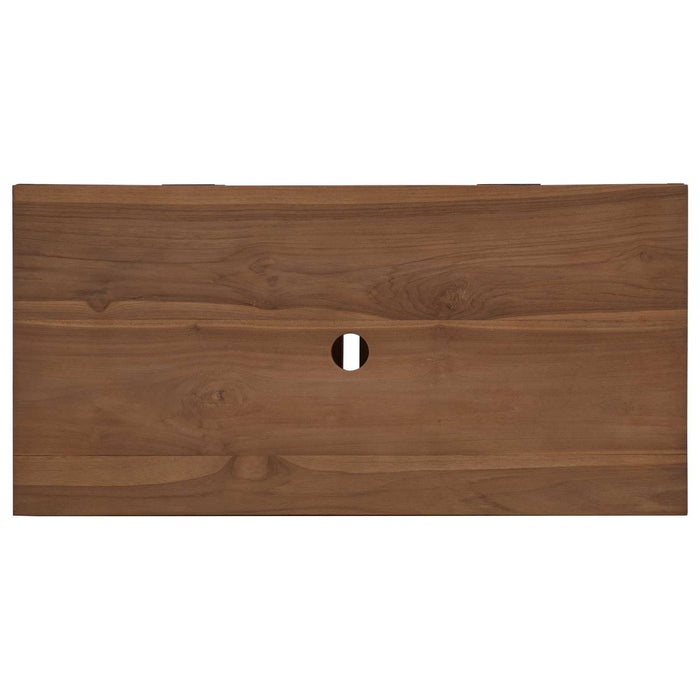 Dulap de Baie natural 90 x 45 x 75 cm Lemn solid de tec WALTI