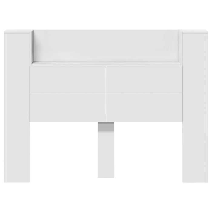 Cadran cu LED cu raft Alb 140 x 16,5 x 103,5 cm Lemn compozit - WALTI WALTI