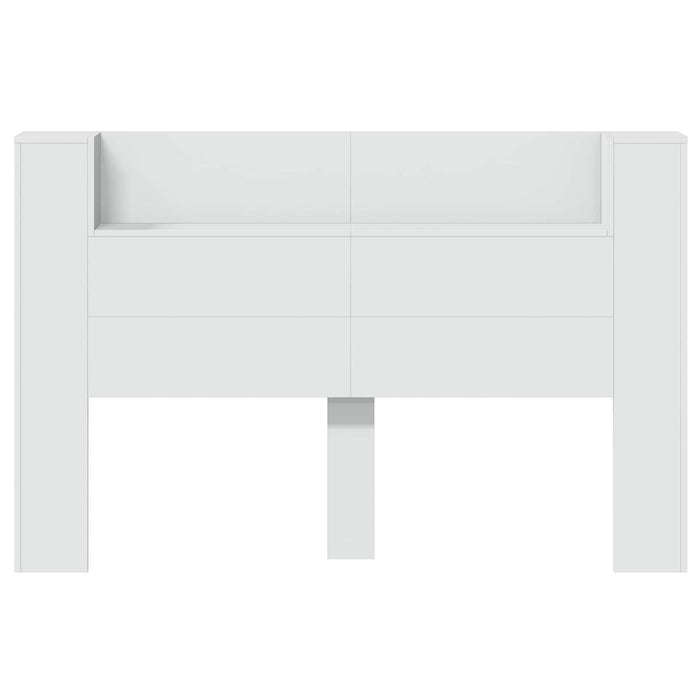 Cadran cu LED cu raft Alb 160 x 16,5 x 103,5 cm Lemn compozit - WALTI WALTI