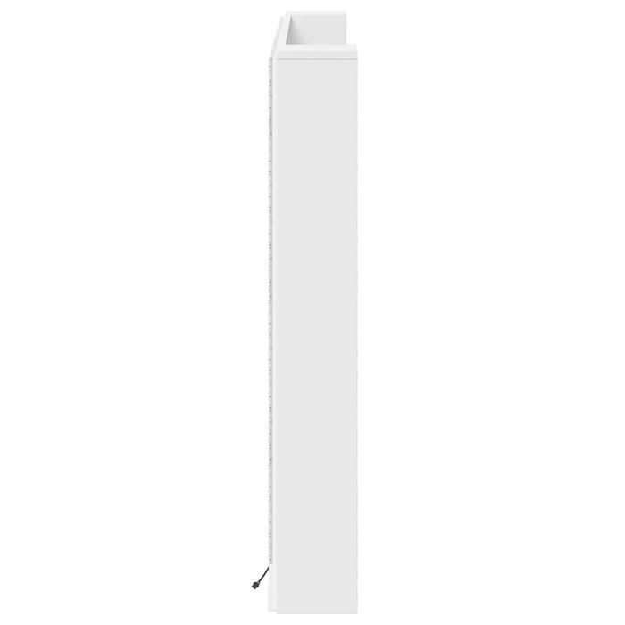 Cadran cu LED cu raft Alb 160 x 16,5 x 103,5 cm Lemn compozit - WALTI WALTI