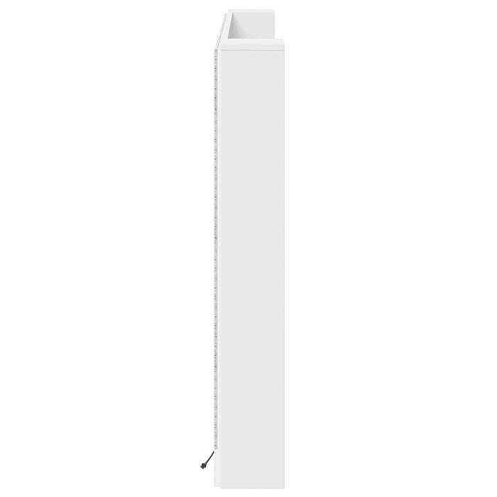 Cadran cu LED cu raft Alb 180 x 16,5 x 103,5 cm Lemn compozit - WALTI WALTI