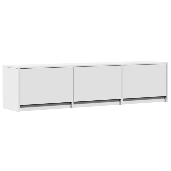 Cabinet TV cu led cu sertar Alb 165 x 34 x 40 cm Lemn compozit - WALTI WALTI