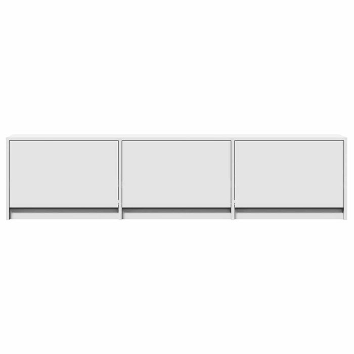 Cabinet TV cu led cu sertar Alb 165 x 34 x 40 cm Lemn compozit - WALTI WALTI