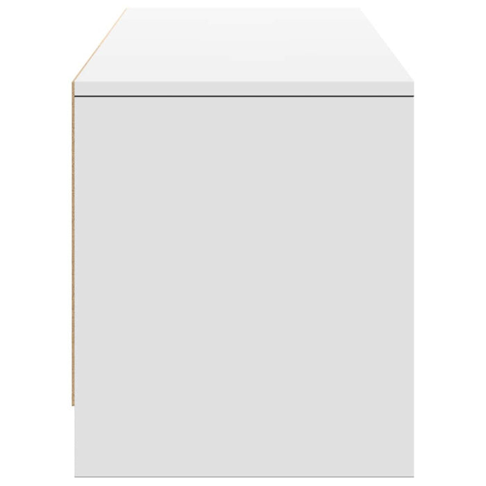 Cabinet TV cu led cu sertar Alb 165 x 34 x 40 cm Lemn compozit - WALTI WALTI