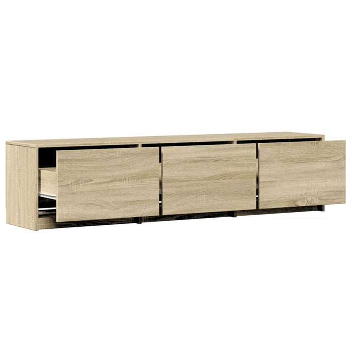 Cabinet TV cu led Sonoma 165 x 34 x 40 cm Lemn compozit - WALTI WALTI
