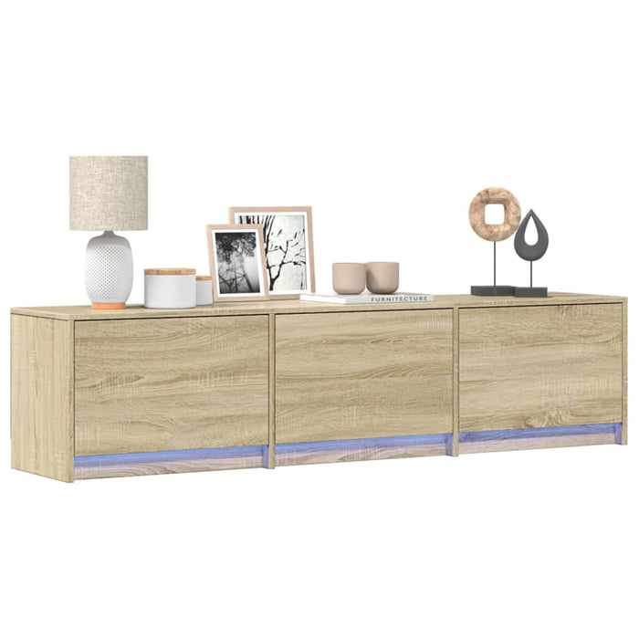 Cabinet TV cu led Sonoma 165 x 34 x 40 cm Lemn compozit - WALTI WALTI