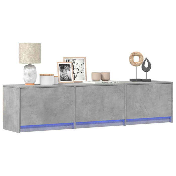 Cabinet TV cu led Beton 165 x 34 x 40 cm Lemn compozit - WALTI WALTI