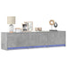 Cabinet TV cu led Beton 165 x 34 x 40 cm Lemn compozit - WALTI WALTI