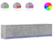 Cabinet TV cu led Beton 165 x 34 x 40 cm Lemn compozit - WALTI WALTI