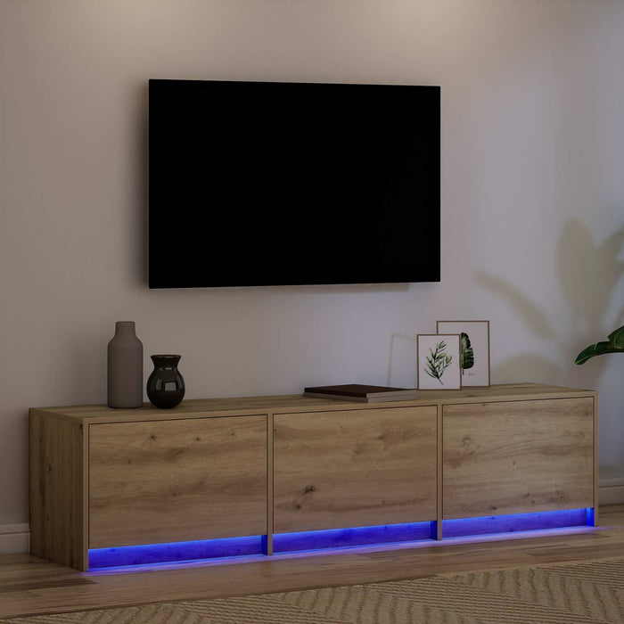 Cabinet TV Stejar Artizanal 165 x 34 x 40 cm Lemn compozit - WALTI WALTI