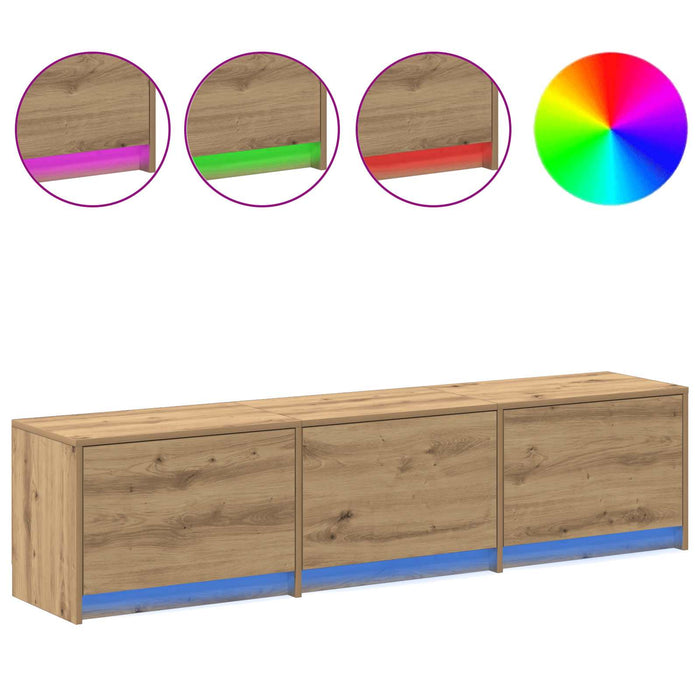 Cabinet TV Stejar Artizanal 165 x 34 x 40 cm Lemn compozit - WALTI WALTI