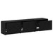 Cabinet TV cu led Stejar Negru 165 x 34 x 40 cm Lemn compozit - WALTI WALTI