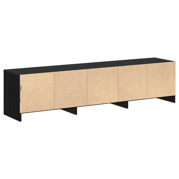 Cabinet TV cu led Stejar Negru 165 x 34 x 40 cm Lemn compozit - WALTI WALTI