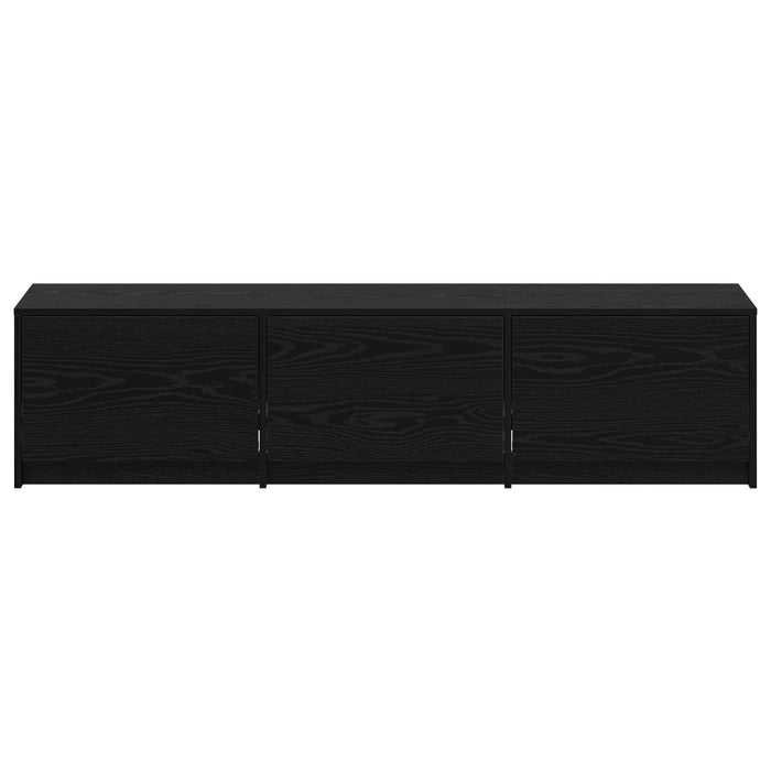 Cabinet TV cu led Stejar Negru 165 x 34 x 40 cm Lemn compozit - WALTI WALTI