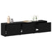 Cabinet TV cu led Stejar Negru 165 x 34 x 40 cm Lemn compozit - WALTI WALTI