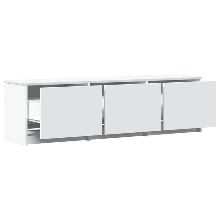 Cabinet TV cu led cu sertar Alb 140 x 34 x 40 cm Lemn compozit - WALTI WALTI
