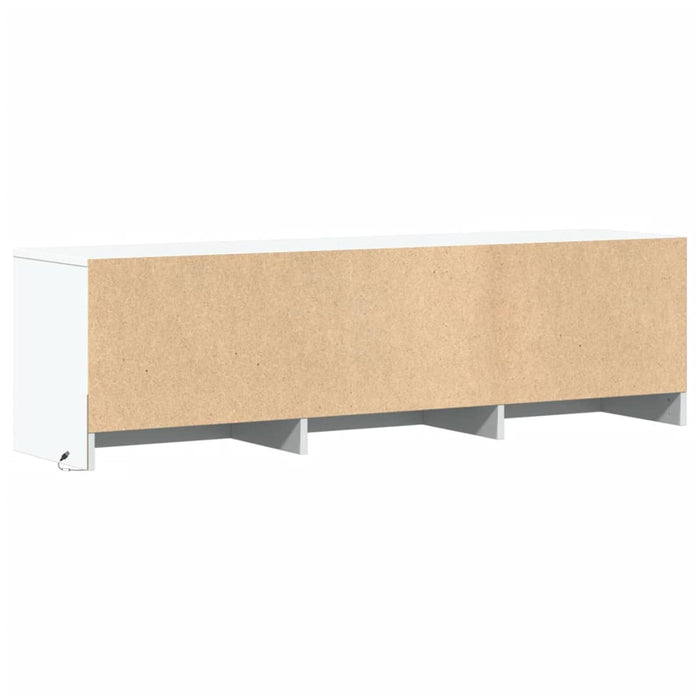 Cabinet TV cu led cu sertar Alb 140 x 34 x 40 cm Lemn compozit - WALTI WALTI