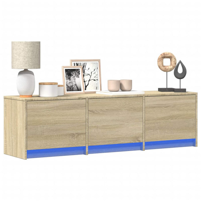 Cabinet TV cu led Sonoma 140 x 34 x 40 cm Lemn compozit - WALTI WALTI