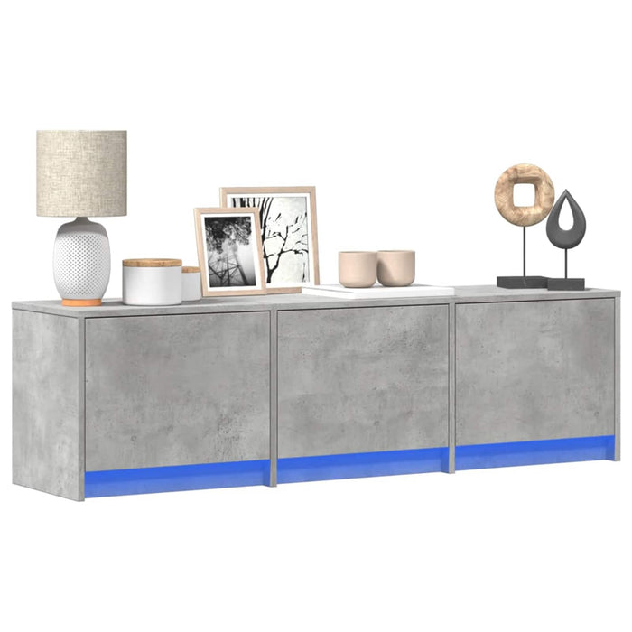 Cabinet TV cu led Beton 140 x 34 x 40 cm Lemn compozit - WALTI WALTI