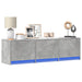 Cabinet TV cu led Beton 140 x 34 x 40 cm Lemn compozit - WALTI WALTI