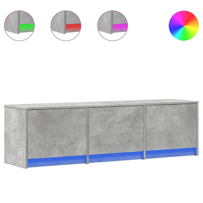 Cabinet TV cu led Beton 140 x 34 x 40 cm Lemn compozit - WALTI WALTI