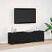 Cabinet TV cu led Stejar Negru 140 x 34 x 40 cm Lemn compozit - WALTI WALTI