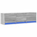 Cabinet TV cu led Gri Sonoma 140 x 34 x 40 cm Lemn compozit - WALTI WALTI