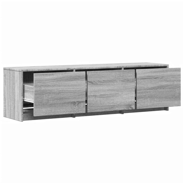 Cabinet TV cu led Gri Sonoma 140 x 34 x 40 cm Lemn compozit - WALTI WALTI