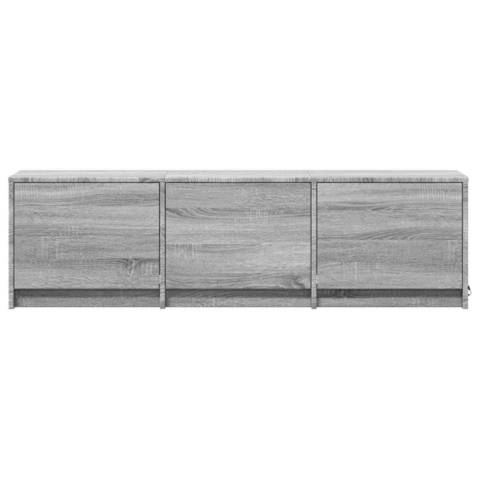 Cabinet TV cu led Gri Sonoma 140 x 34 x 40 cm Lemn compozit - WALTI WALTI