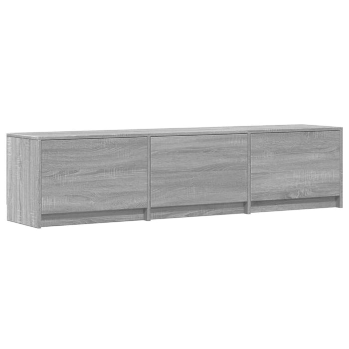 Cabinet TV cu led Gri Sonoma 165 x 34 x 40 cm Lemn compozit - WALTI WALTI