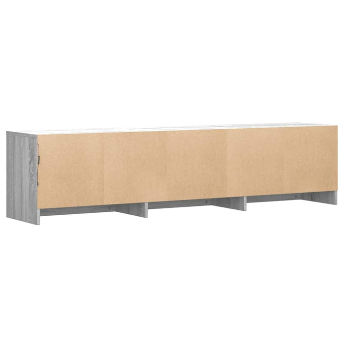 Cabinet TV cu led Gri Sonoma 165 x 34 x 40 cm Lemn compozit - WALTI WALTI