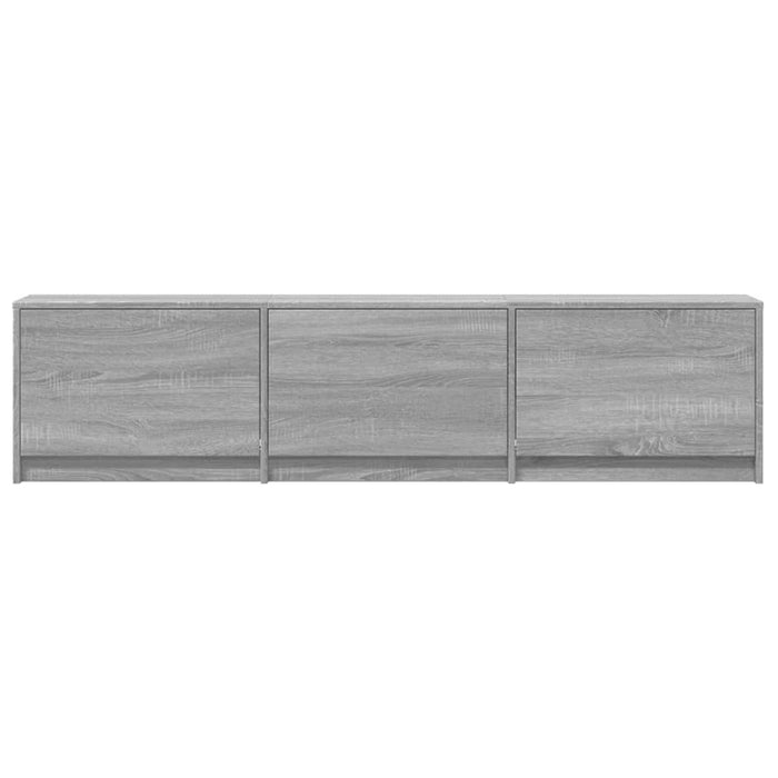 Cabinet TV cu led Gri Sonoma 165 x 34 x 40 cm Lemn compozit - WALTI WALTI