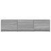 Cabinet TV cu led Gri Sonoma 165 x 34 x 40 cm Lemn compozit - WALTI WALTI