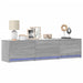 Cabinet TV cu led Gri Sonoma 165 x 34 x 40 cm Lemn compozit - WALTI WALTI