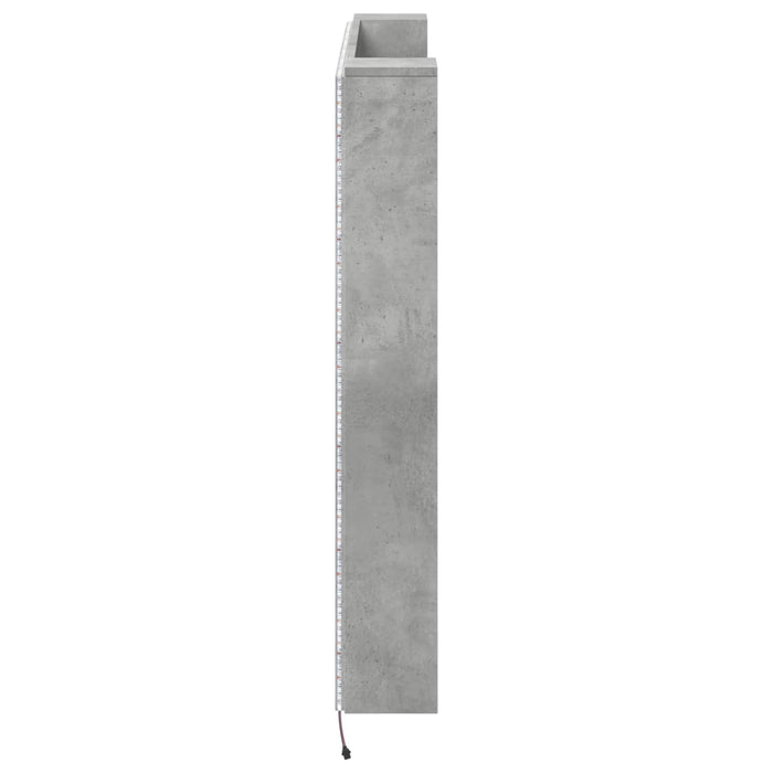 Cadran cu LED cu raft Beton 140 x 16,5 x 103,5 cm Lemn compozit - WALTI WALTI