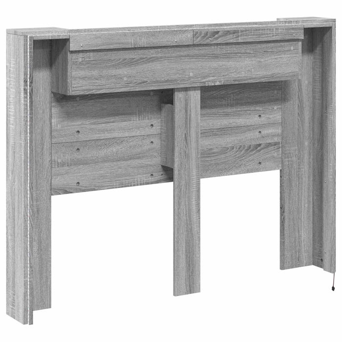 Cadran cu LED Gri Sonoma 140 x 16,5 x 103,5 cm Lemn compozit - WALTI WALTI