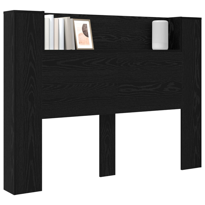 Cadran cu LED Stejar Negru 140 x 16,5 x 103,5 cm Lemn compozit - WALTI WALTI
