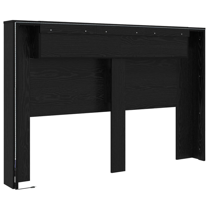 Cadran cu LED Stejar Negru 160 x 16,5 x 103,5 cm Lemn compozit - WALTI WALTI