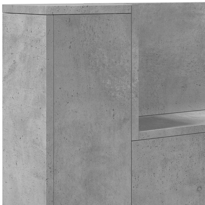 Cadran cu LED cu raft Beton 180 x 16,5 x 103,5 cm Lemn compozit - WALTI WALTI