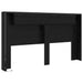 Cadran cu LED Stejar Negru 180 x 16,5 x 103,5 cm Lemn compozit - WALTI WALTI