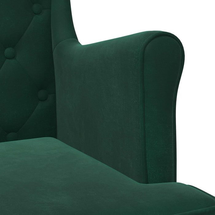 fotoliu Verde închis Catifea - WALTI WALTI