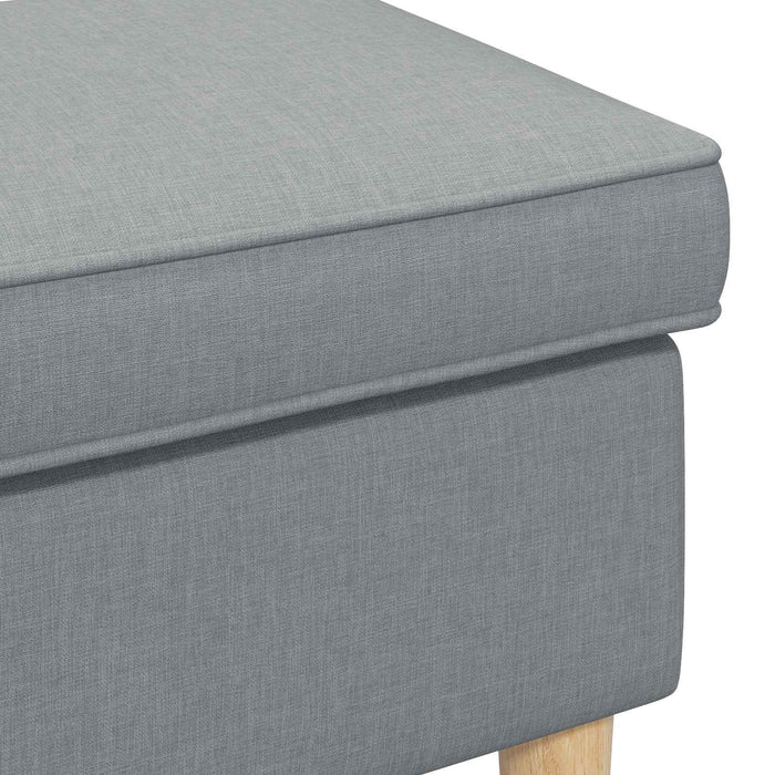 Taburet Gri deschis 55 x 35 x 41 cm Poliester - WALTI WALTI
