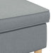Taburet Gri deschis 55 x 35 x 41 cm Poliester - WALTI WALTI