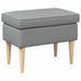 Taburet Gri deschis 55 x 35 x 41 cm Poliester - WALTI WALTI