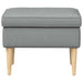 Taburet Gri deschis 55 x 35 x 41 cm Poliester - WALTI WALTI
