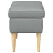 Taburet Gri deschis 55 x 35 x 41 cm Poliester - WALTI WALTI