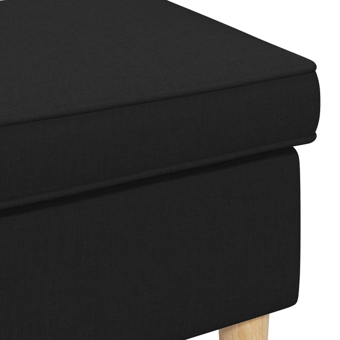 Taburet Negru 55 x 35 x 41 cm Poliester - WALTI WALTI