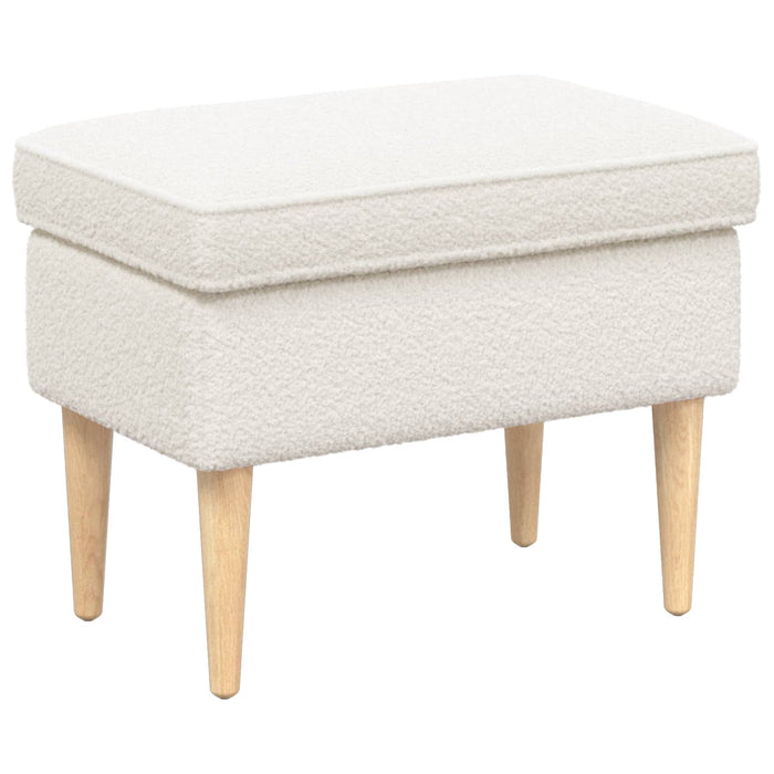 Taburet Crem 55 x 35 x 41 cm Bouclé - WALTI WALTI
