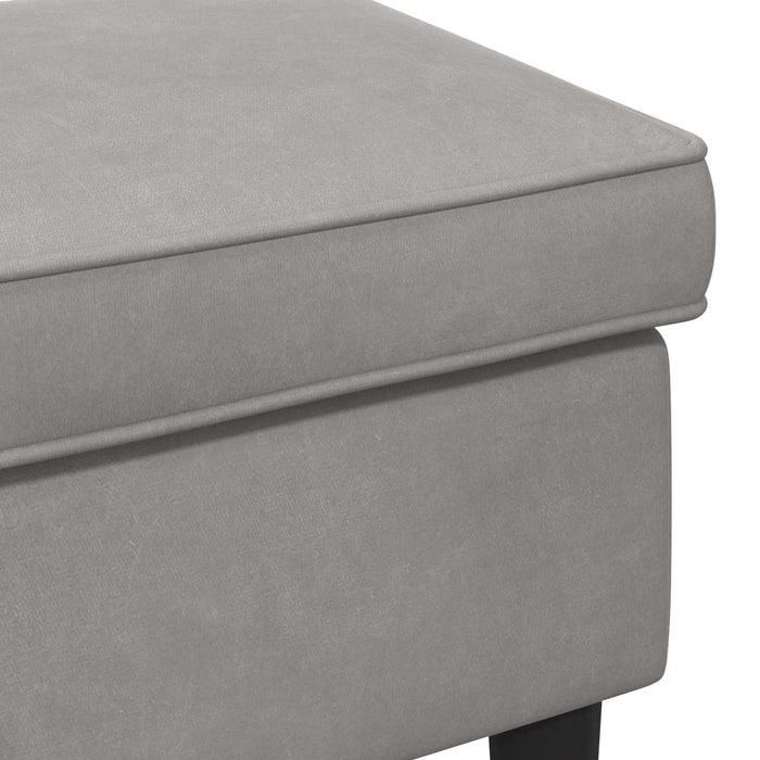 Taburet Gri deschis 55 x 35 x 41 cm Catifea - WALTI WALTI