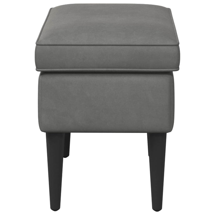 Taburet Gri închis 55 x 35 x 41 cm Catifea - WALTI WALTI